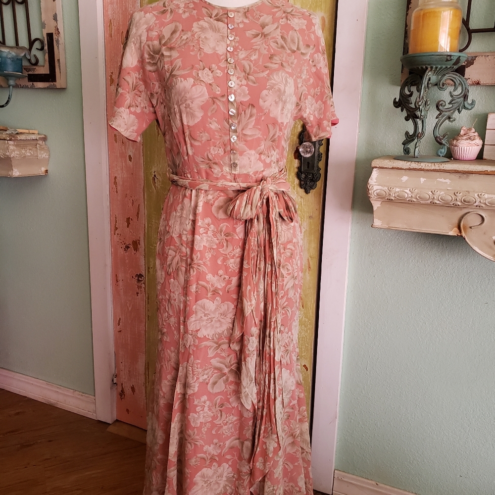 dana buchman lace dress Dana Buchman Purple 3/4 Sleeve Lace Dress